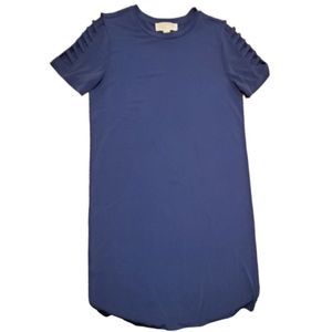 Michael Kors Cold Shoulder Ladder Cut Sleeve Mini Dress